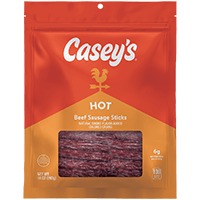 Casey's Hot Beef Sausage Sticks 10oz