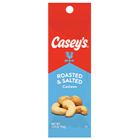 Casey's Roasted & Salted Cashew Tube 2.75oz