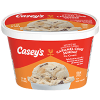 Casey's Caramel Cone Sundae Ice Cream 1.5qt 