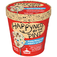 Happyness by the Pint Pretty Please with M&Ms On Top Ice Cream, 16oz