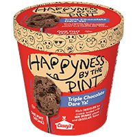 Happyness by the Pint Triple Chocolate Dare Ya! Ice Cream, 16oz