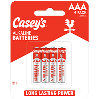 Casey's Alkaline AAA Batteries 4pk